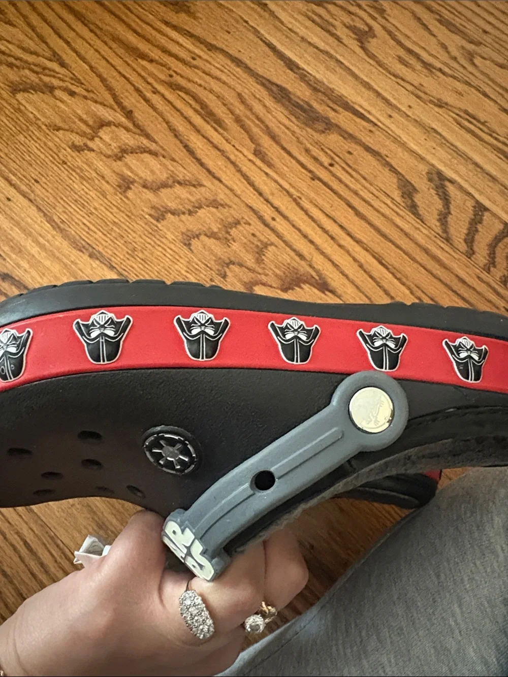 Star Wars Black and Red Kids Slip-On Clogs with Logo Strap